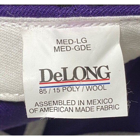 Vtg DeLONG Houston Sports Astros Baseball purple yellow SnapBack Hat Med/Lrg - Picture 7 of 8